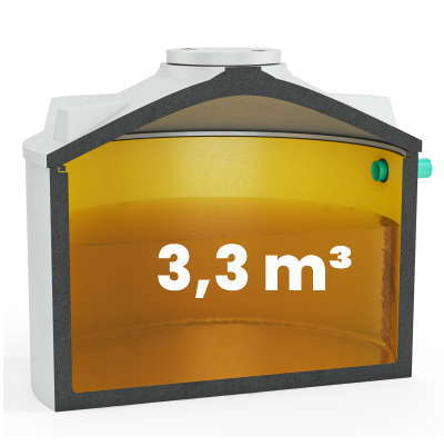Silagesickersaft Behälter mit 3,3 m³