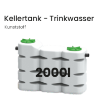 Trinkwassertank 2000 Liter für den Keller