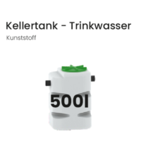 Trinkwassertank 500 Liter für den Keller