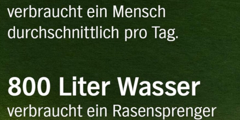 Wasserverbauch pro Person schafft Rendite bei Zisterne Kosten